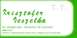 krisztofer veszelka business card